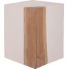 ΒΟΗΘΗΤΙΚΟ ΤΡΑΠΕΖΙ LEIA-ΣΚΑΜΠΟ HM18163.02 FIBER CEMENT ΛΕΥΚΟ-ΞΥΛΟ TEAK 32.5x32.5x46Υεκ.
