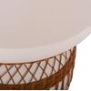 ΒΟΗΘΗΤΙΚΟ ΤΡΑΠΕΖΙ PRILEP HM18159.02 FIBER CEMENT ΛΕΥΚΟ & RATTAN--Φ60x76,5Υεκ