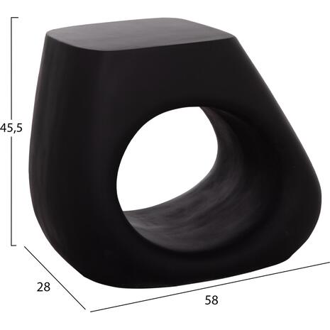 ΣΚΑΜΠΟ ΣΑΛΟΝΙΟΥ LANS HM4691.01 FIBER CEMENT ΣΕ ΜΑΥΡΟ--58x28x45.5Υεκ.