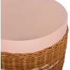 ΒΟΗΘΗΤΙΚΟ ΤΡΑΠΕΖΙ VILHENA HM18166 FIBER CEMENT ΡΟΖ-RATTAN ΦΥΣΙΚΟ Φ44.5x45Υεκ.