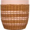ΒΟΗΘΗΤΙΚΟ ΤΡΑΠΕΖΙ VILHENA HM18166 FIBER CEMENT ΡΟΖ-RATTAN ΦΥΣΙΚΟ Φ44.5x45Υεκ.