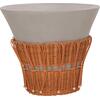 ΤΡΑΠΕΖΙ ΣΑΛΟΝΙΟΥ PERRAL HM18164.03L FIBER CEMENT ΓΚΡΙ-ΦΥΣΙΚΟ RATTAN--Φ55x45Υεκ