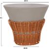 ΤΡΑΠΕΖΙ ΣΑΛΟΝΙΟΥ PERRAL HM18164.03L FIBER CEMENT ΓΚΡΙ-ΦΥΣΙΚΟ RATTAN--Φ55x45Υεκ