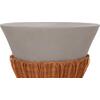 ΤΡΑΠΕΖΙ ΣΑΛΟΝΙΟΥ PERRAL HM18164.03L FIBER CEMENT ΓΚΡΙ-ΦΥΣΙΚΟ RATTAN--Φ55x45Υεκ