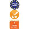 LARA Πολυθρόνα Pro Dining Στοιβαζόμενη, ALU Silver, PP - UV Protection Απόχρωση Tortora (Ε306,9)