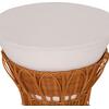 ΤΡΑΠΕΖΙ ΒΟΗΘΗΤΙΚΟ PERRAL HM18164.02S FIBER CEMENT ΛΕΥΚΟ-ΦΥΣΙΚΟ RATTAN--Φ42x36Υεκ