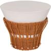 ΤΡΑΠΕΖΙ ΒΟΗΘΗΤΙΚΟ PERRAL HM18164.02S FIBER CEMENT ΛΕΥΚΟ-ΦΥΣΙΚΟ RATTAN--Φ42x36Υεκ
