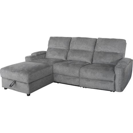 ΚΑΝΑΠΕΣ ΑΡΙΣΤΕΡΗ ΓΩΝΙΑ SYNTHIA HM3308.03L ΑΝΑΚΛΙΣΗ & ΑΠΟΘ.ΧΩΡΟΣ--ΓΚΡΙ 245x170x98Υεκ