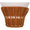 ΤΡΑΠΕΖΙ ΒΟΗΘΗΤΙΚΟ PERRAL HM18164.02S FIBER CEMENT ΛΕΥΚΟ-ΦΥΣΙΚΟ RATTAN--Φ42x36Υεκ