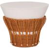 ΤΡΑΠΕΖΙ ΒΟΗΘΗΤΙΚΟ PERRAL HM18164.02S FIBER CEMENT ΛΕΥΚΟ-ΦΥΣΙΚΟ RATTAN--Φ42x36Υεκ