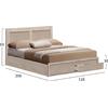 ΚΡΕΒΑΤΙ CAPRI HM665.02 ΜΕ 2 ΣΥΡΤΑΡΙΑ ΜΕΛΑΜΙΝΗ SONAMA ΓΙΑ ΣΤΡΩΜΑ 120x200εκ.