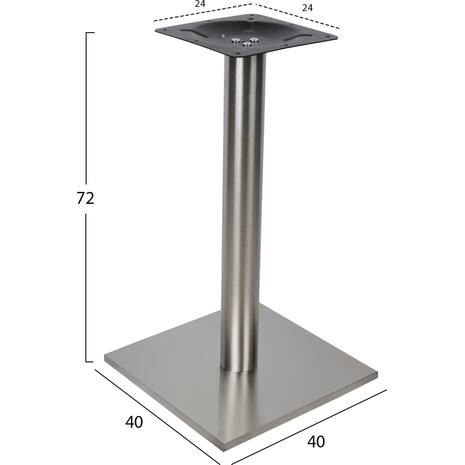 ΒΑΣΗ ΤΡΑΠΕΖΙΟΥ INOX HM421 ΜΕ ΡΕΓΟΥΛΑΤΟΡΟΥΣ 40x40x72Y εκ.