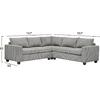ΓΩΝΙΑΚΟΣ ΚΑΝΑΠΕΣ CALDER HM3286.01 ΓΚΡΙ ΥΦΑΣΜΑ 254x254x90x91Υεκ.
