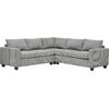 ΓΩΝΙΑΚΟΣ ΚΑΝΑΠΕΣ CALDER HM3286.01 ΓΚΡΙ ΥΦΑΣΜΑ 254x254x90x91Υεκ.