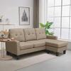 ΚΑΝΑΠΕΣ ΓΩΝΙΑ ΑΝΑΣΤΡΕΨΙΜΗ MEGGY HM3297.03 ΜΠΕΖ ΥΦΑΣΜΑ 184,5x129x86Yεκ.