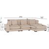 ΚΑΝΑΠΕΣ ΔΕΞΙΑ ΓΩΝΙΑ CRANFIELD HM3287.02R ΜΠΕΖ ΡΙΓΕ ΥΦΑΣΜΑ 315x167(γωνία)x67Υεκ.