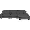 ΚΑΝΑΠΕΣ ΔΕΞΙΑ ΓΩΝΙΑ CRANFIELD HM3287.01R ΓΚΡΙ ΡΙΓΕ ΥΦΑΣΜΑ 315x167(γωνία)x67Υεκ.