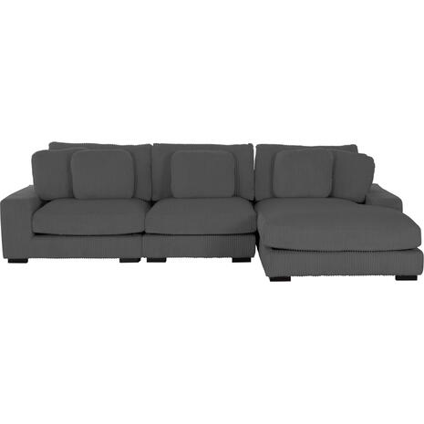 ΚΑΝΑΠΕΣ ΔΕΞΙΑ ΓΩΝΙΑ CRANFIELD HM3287.01R ΓΚΡΙ ΡΙΓΕ ΥΦΑΣΜΑ 315x167(γωνία)x67Υεκ.