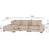 ΚΑΝΑΠΕΣ ΑΡΙΣΤΕΡΗ ΓΩΝΙΑ CRANFIELD HM3287.02L ΜΠΕΖ ΡΙΓΕ ΥΦΑΣΜΑ 315x167(γωνία)x67Υεκ.