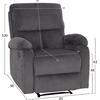 ΠΟΛΥΘΡΟΝΑ RELAX DIONI HM3296.11 ΓΚΡΙ ΡΙΓΕ ΥΦΑΣΜΑ 85x90x100Υεκ.