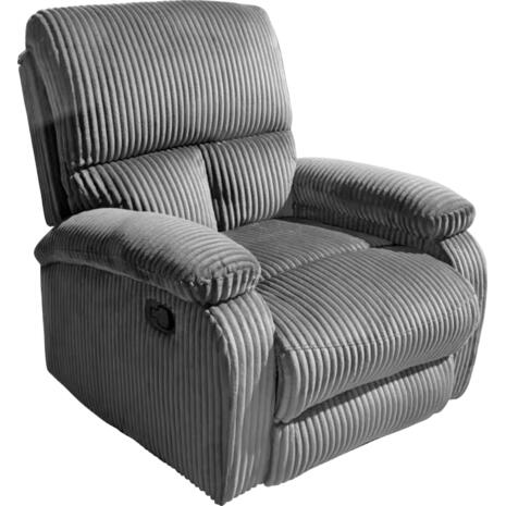 ΠΟΛΥΘΡΟΝΑ RELAX DIONI HM3296.11 ΓΚΡΙ ΡΙΓΕ ΥΦΑΣΜΑ 85x90x100Υεκ.
