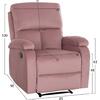 ΠΟΛΥΘΡΟΝΑ RELAX DIONI HM3296.02 ΡΟΖ ΒΕΛΟΥΔΟ 85x90x100Υεκ.