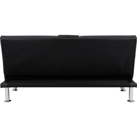 ΚΑΝΑΠΕΣ ΚΡΕΒΑΤΙ BENIN ΜΕ ΜΑΥΡΟ PU 165x76,5x79 εκ ΚΑΙ ΠΤΥΣΣΟΜΕΝΟ ΜΠΡΑΤΣΟ HM3157.01