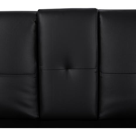 ΚΑΝΑΠΕΣ ΚΡΕΒΑΤΙ BENIN ΜΕ ΜΑΥΡΟ PU 165x76,5x79 εκ ΚΑΙ ΠΤΥΣΣΟΜΕΝΟ ΜΠΡΑΤΣΟ HM3157.01