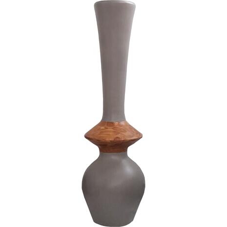 ΔΙΑΚΟΣΜΗΤΙΚΟ ΒΑΖΟ ΔΑΠΕΔΟΥ NEBULA HM4660.05M FIBER CEMENT TAUPE--ΞΥΛΟ ΤΕΑΚ Φ45x148Υεκ