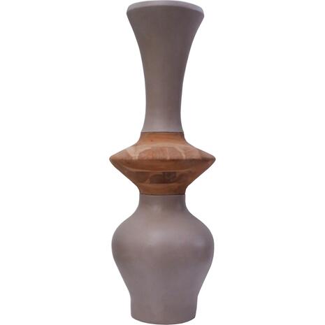 ΔΙΑΚΟΣΜΗΤΙΚΟ ΒΑΖΟ ΔΑΠΕΔΟΥ NEBULA HM4660.05S FIBER CEMENT TAUPE--ΞΥΛΟ ΤΕΑΚ Φ45x115Υεκ