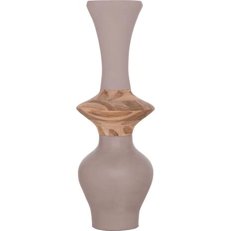 ΔΙΑΚΟΣΜΗΤΙΚΟ ΒΑΖΟ ΔΑΠΕΔΟΥ NEBULA HM4660.05S FIBER CEMENT TAUPE--ΞΥΛΟ ΤΕΑΚ Φ45x115Υεκ