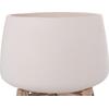 ΓΛΑΣΤΡΑ ΕΣ.ΧΩΡΟΥ FRELLO HM4674.02L ΛΕΥΚΟ FIBER CEMENT--TEAK ΒΑΣΗ 29x29x23,5Υεκ.