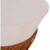 ΤΡΑΠΕΖΙ ΣΑΛΟΝΙΟΥ PERRAL HM18164.02L FIBER CEMENT ΛΕΥΚΟ-ΦΥΣΙΚΟ RATTAN--Φ55x45Υεκ