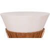 ΤΡΑΠΕΖΙ ΣΑΛΟΝΙΟΥ PERRAL HM18164.02L FIBER CEMENT ΛΕΥΚΟ-ΦΥΣΙΚΟ RATTAN--Φ55x45Υεκ