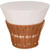 ΤΡΑΠΕΖΙ ΣΑΛΟΝΙΟΥ PERRAL HM18164.02L FIBER CEMENT ΛΕΥΚΟ-ΦΥΣΙΚΟ RATTAN--Φ55x45Υεκ
