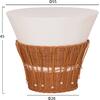 ΤΡΑΠΕΖΙ ΣΑΛΟΝΙΟΥ PERRAL HM18164.02L FIBER CEMENT ΛΕΥΚΟ-ΦΥΣΙΚΟ RATTAN--Φ55x45Υεκ