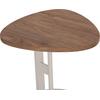ΒΟΗΘΗΤΙΚΟ ΤΡΑΠΕΖΙ ΟΒΑΛ ALPER HM18328 MDF SONAMA--ΜΕΤΑΛΛΟ ΛΕΥΚΟ 50x50x51Υεκ.