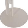 ΒΟΗΘΗΤΙΚΟ ΤΡΑΠΕΖΙ ΟΒΑΛ ALPER HM18328 MDF SONAMA--ΜΕΤΑΛΛΟ ΛΕΥΚΟ 50x50x51Υεκ.