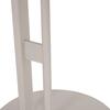 ΒΟΗΘΗΤΙΚΟ ΤΡΑΠΕΖΙ ΟΒΑΛ ALPER HM18328 MDF SONAMA--ΜΕΤΑΛΛΟ ΛΕΥΚΟ 50x50x51Υεκ.