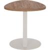 ΒΟΗΘΗΤΙΚΟ ΤΡΑΠΕΖΙ ΟΒΑΛ ALPER HM18328 MDF SONAMA--ΜΕΤΑΛΛΟ ΛΕΥΚΟ 50x50x51Υεκ.