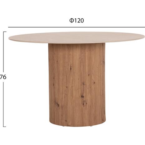 ΤΡΑΠΕΖΙ ΤΡΑΠΕZΑΡΙΑΣ TWIL HM18324 ΚΕΡΑΜΙΚΟ TOP ΟΨΗ ΤΡΑΒΕΡΤΙΝΑΣ-MDF ΒΑΣΗ Φ120x76Υεκ