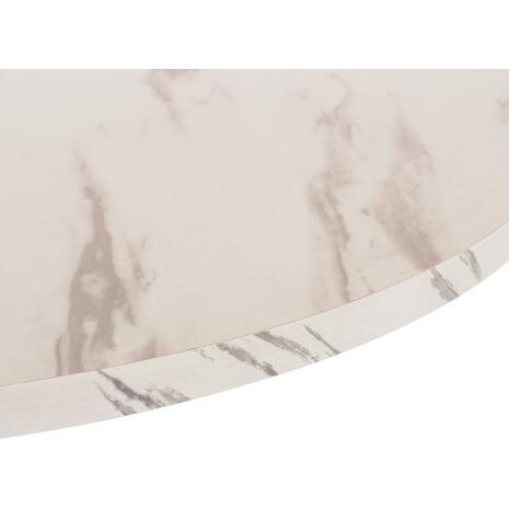 ΤΡΑΠΕΖΙ ΤΡΑΠΕΖΑΡΙΑΣ ROLLO HM9421.11 ΣΤΡΟΓΓΥΛΟ WHITE MARBLE Φ90x74Υεκ.