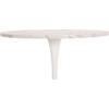 ΤΡΑΠΕΖΙ ΤΡΑΠΕΖΑΡΙΑΣ ROLLO HM9421.11 ΣΤΡΟΓΓΥΛΟ WHITE MARBLE Φ90x74Υεκ.
