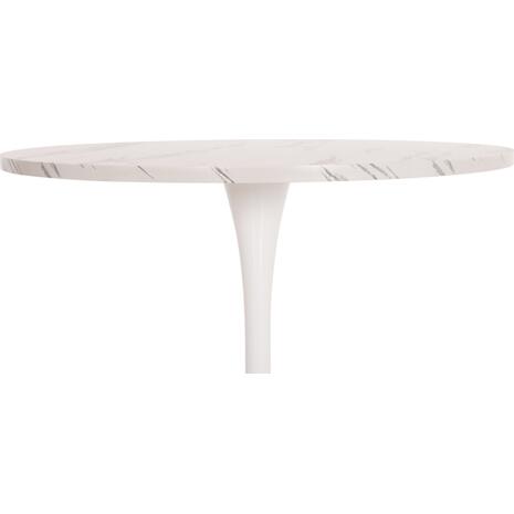 ΤΡΑΠΕΖΙ ΤΡΑΠΕΖΑΡΙΑΣ ROLLO HM9421.11 ΣΤΡΟΓΓΥΛΟ WHITE MARBLE Φ90x74Υεκ.