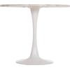 ΤΡΑΠΕΖΙ ΤΡΑΠΕΖΑΡΙΑΣ ROLLO HM9421.11 ΣΤΡΟΓΓΥΛΟ WHITE MARBLE Φ90x74Υεκ.
