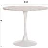 ΤΡΑΠΕΖΙ ΤΡΑΠΕΖΑΡΙΑΣ ROLLO HM9421.11 ΣΤΡΟΓΓΥΛΟ WHITE MARBLE Φ90x74Υεκ.