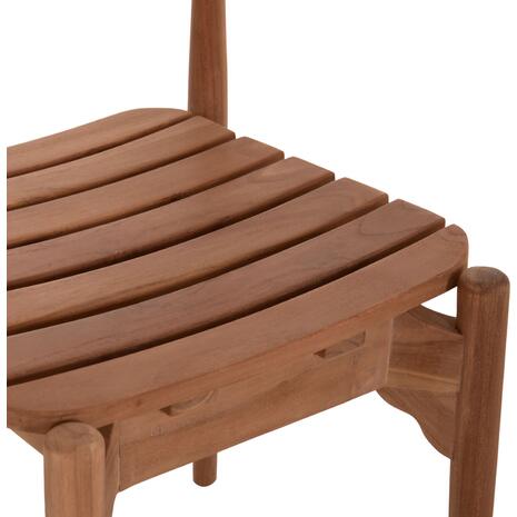 ΚΑΡΕΚΛΑ ΤΡΑΠΕΖΑΡΙΑΣ ΕΞ.ΧΩΡΟΥ DONNY HM6378 ΞΥΛΟ TEAK 52x54x74Υεκ.