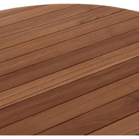 TΡΑΠΕΖΙ ΤΡΑΠΕΖΑΡΙΑΣ ΣΤΡΟΓΓΥΛΟ DANTE HM6379 ΞΥΛΟ TEAK Φ80x75Υεκ.