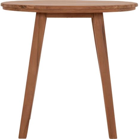 TΡΑΠΕΖΙ ΤΡΑΠΕΖΑΡΙΑΣ ΣΤΡΟΓΓΥΛΟ DANTE HM6379 ΞΥΛΟ TEAK Φ80x75Υεκ.