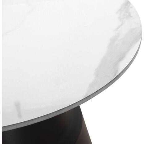 ΣΕΤ 2 ΤΡΑΠΕΖΙΑ ΣΑΛΟΝΙΟΥ LIDOX HM18306.02 SINTERED STONE TOP- SNOW WHITE ΧΡΩΜΑ Φ50 & Φ70